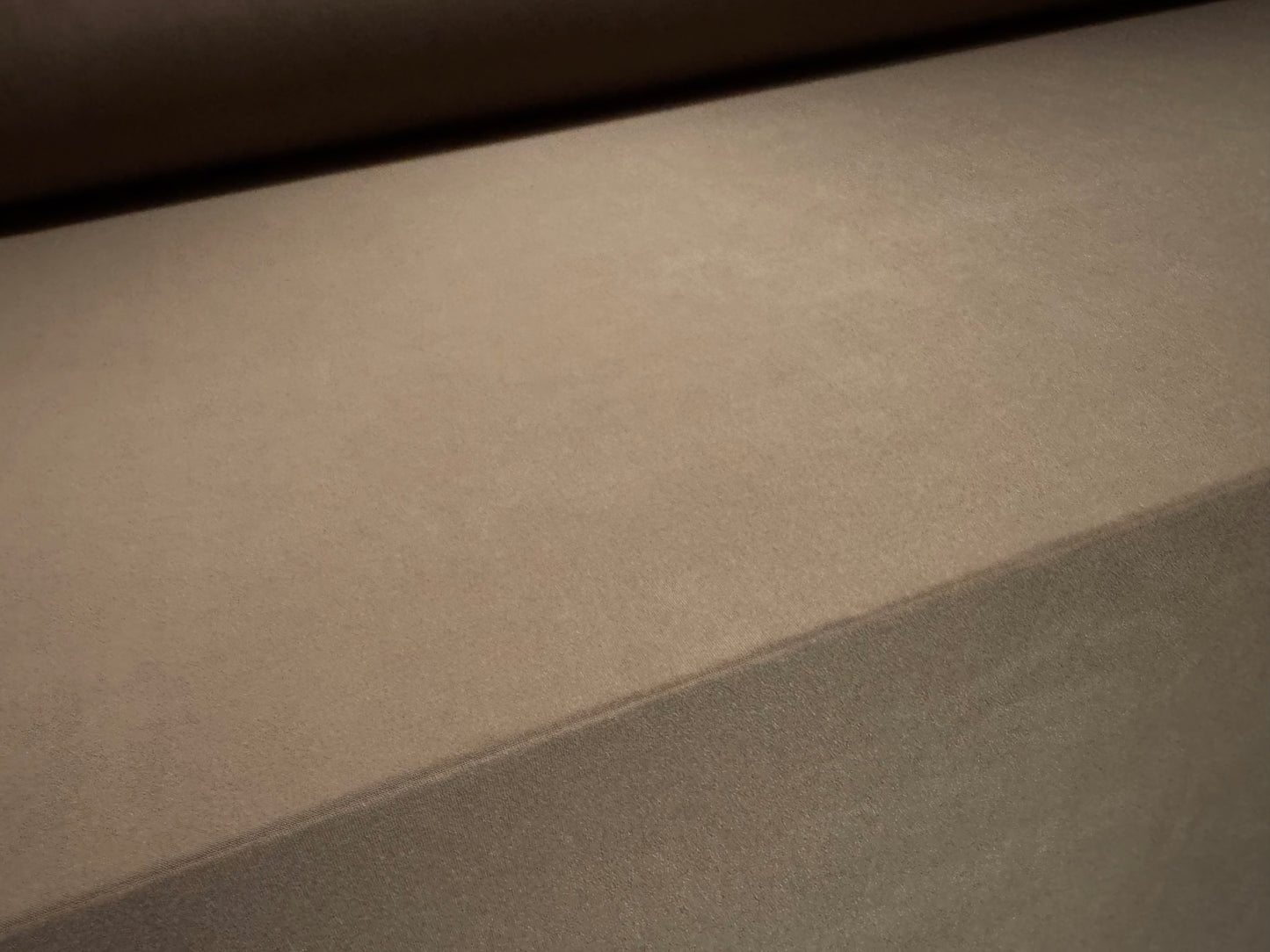 Soft touch spandex stretch jersey dress fabric, per metre - plain - taupe