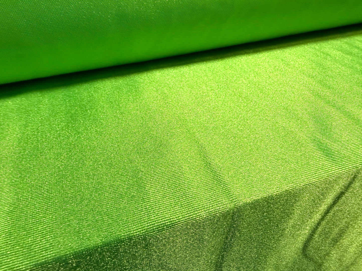 Angelique satin jersey fabric, per metre - plain - bright green