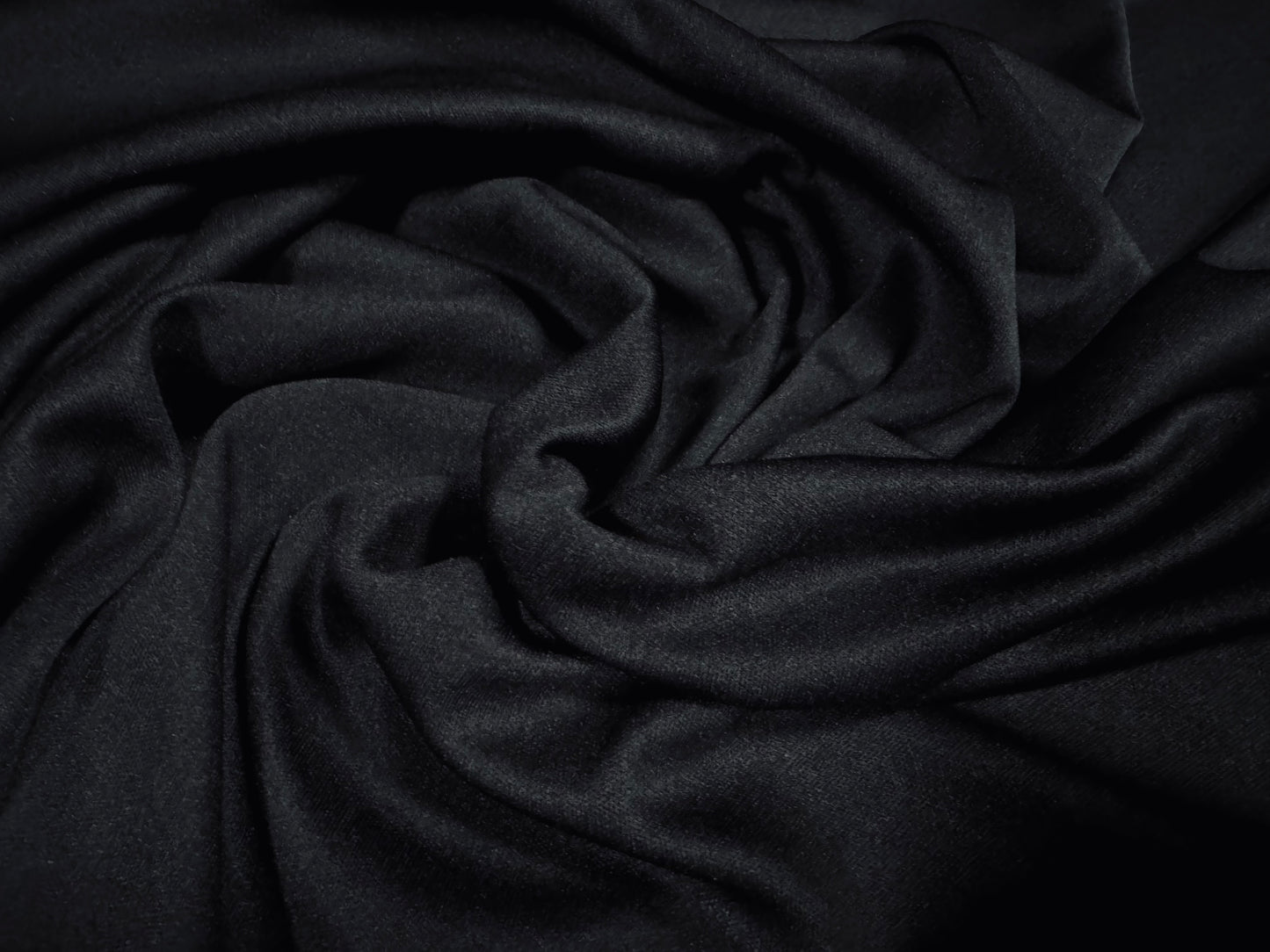 Single jersey fashion fabric, per metre - plain - black