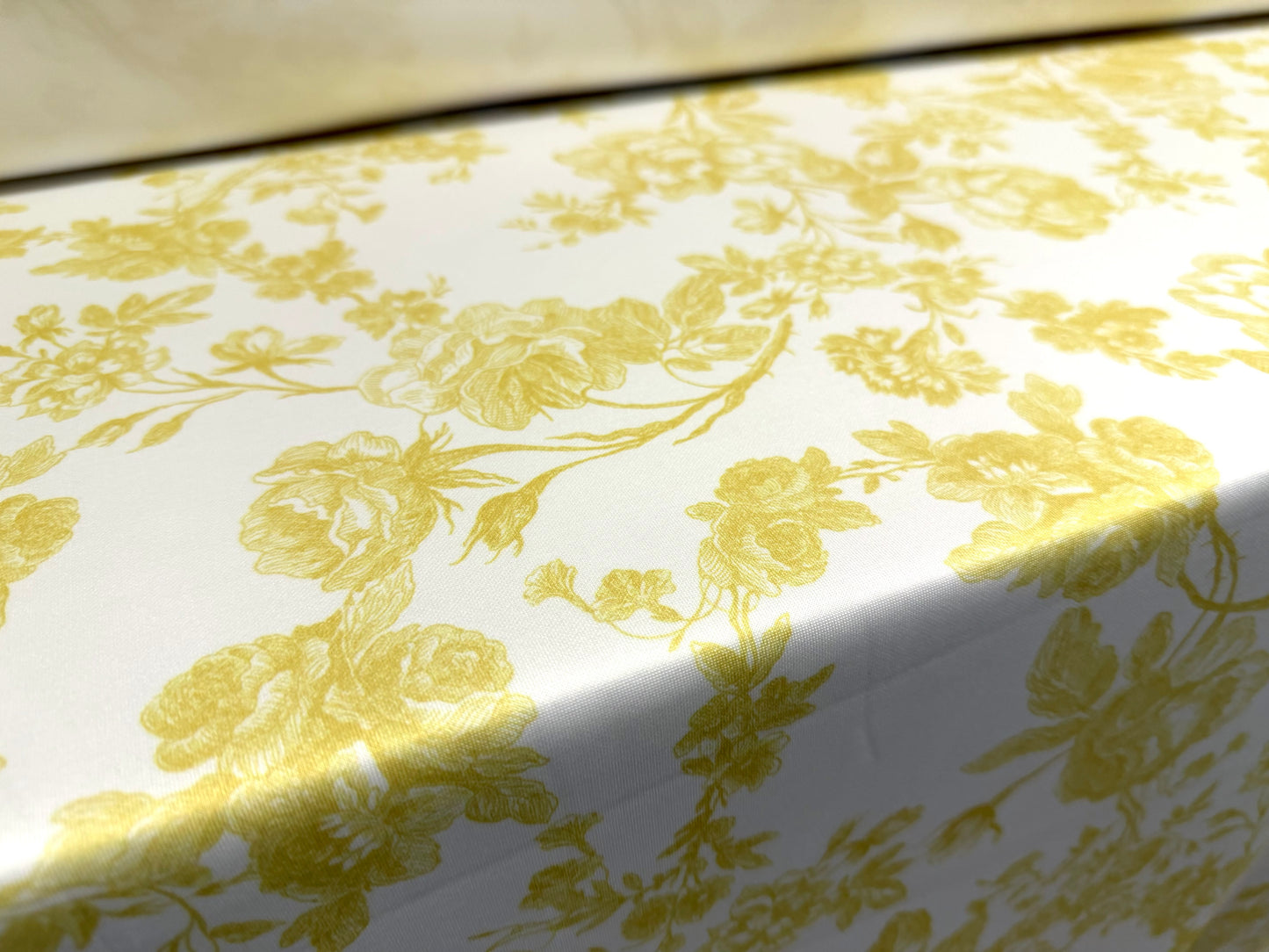 Scuba crepe stretch spandex jersey fabric, per metre - toile de jouy print - citrus
