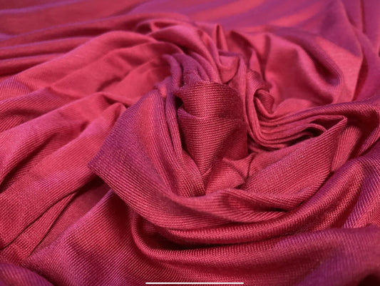 Viscose spandex stretch single jersey fabric, per metre - plain - cerise pink