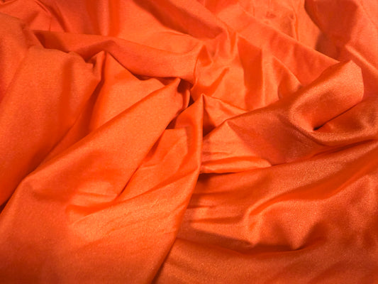 Swimwear stretch spandex jersey fabric, per metre - plain - bright orange