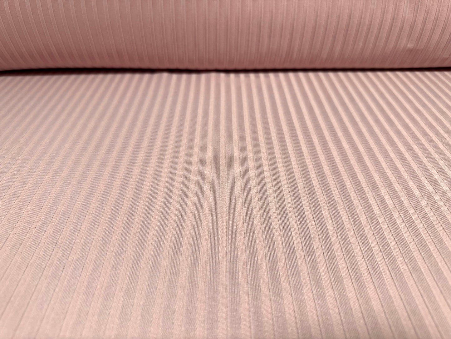 Stretch spandex rib jersey fabric, per metre - plain - baby pink