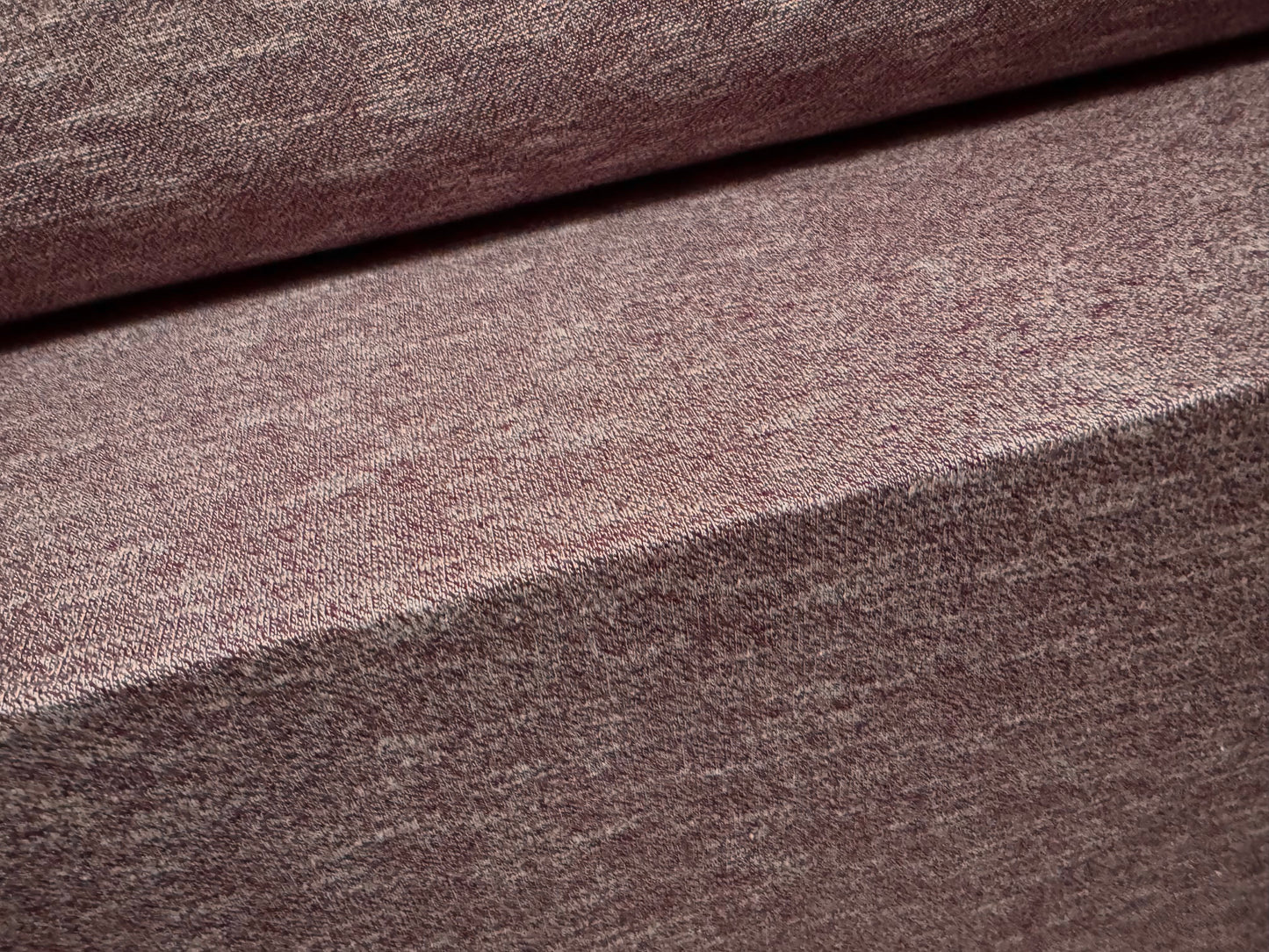 Super soft melange slub knitwear jersey fabric, per metre - mauve