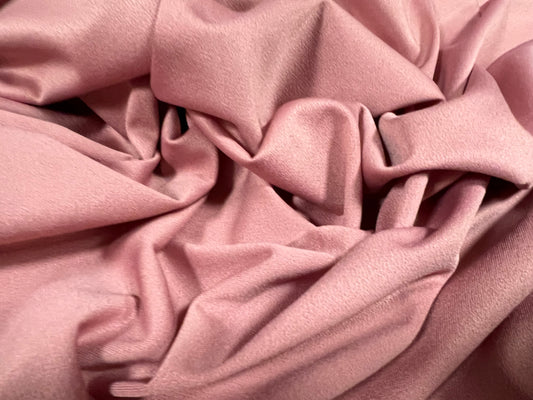 Stretch crepe back sateen single jersey fabric, per metre - plain - rose pink