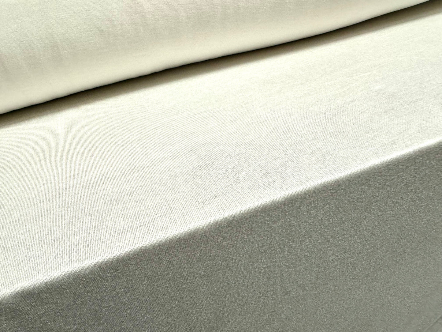 Viscose spandex stretch single jersey fabric, per metre - plain - ivory