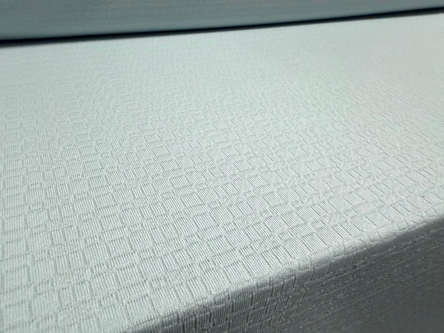Double jersey knit stretch spandex fabric, per metre - block jacquard - pale blue