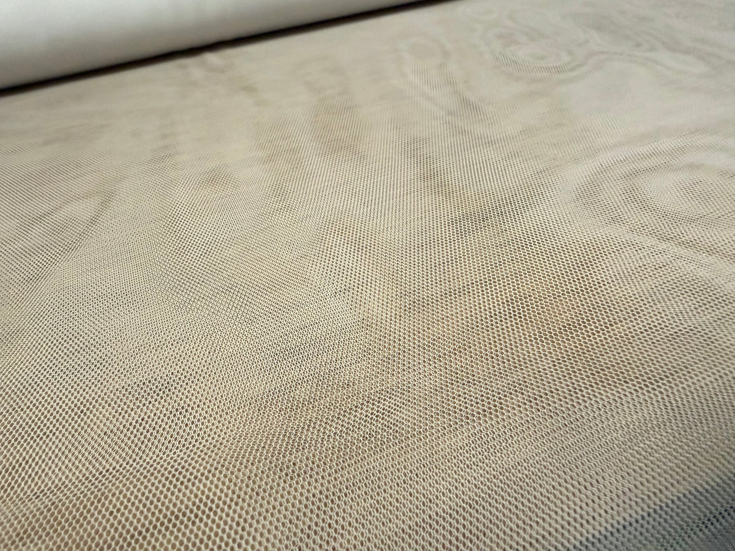 Double width tulle tutu mesh net fabric, per metre - plain - white