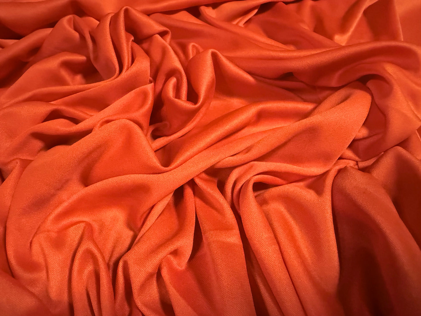 Single jersey fashion fabric, per metre - plain - orange