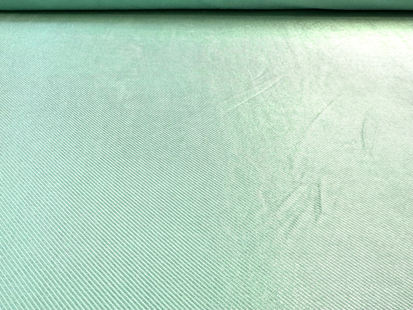 Stretch satin single jersey twill fabric, per metre - plain - aqua