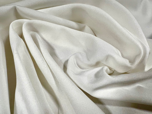 Bi stretch woven fashion fabric, per metre - plain - ivory