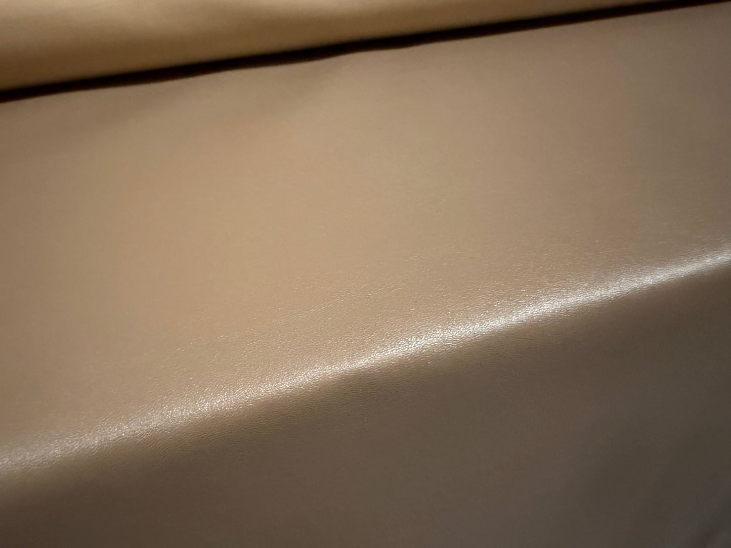Faux leather pvc coated fabric, per metre - plain - mink