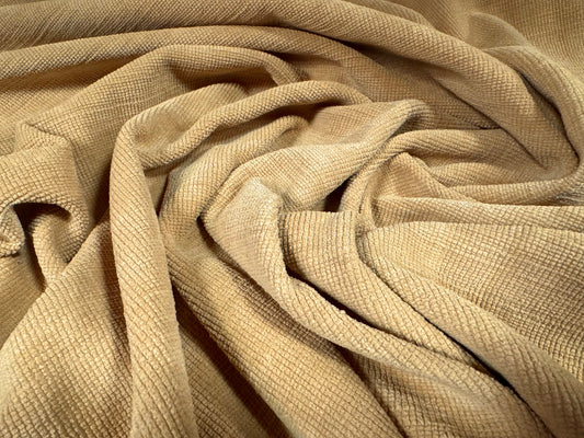 Soft chenille upholstery fabric, per metre - plain - sand
