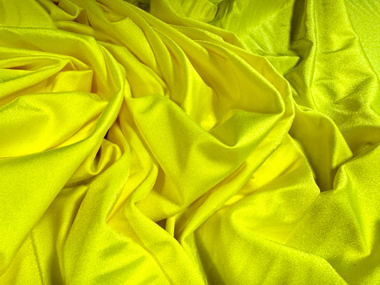 Stretch spandex swimwear jersey fabric, per metre - plain - bright yellow