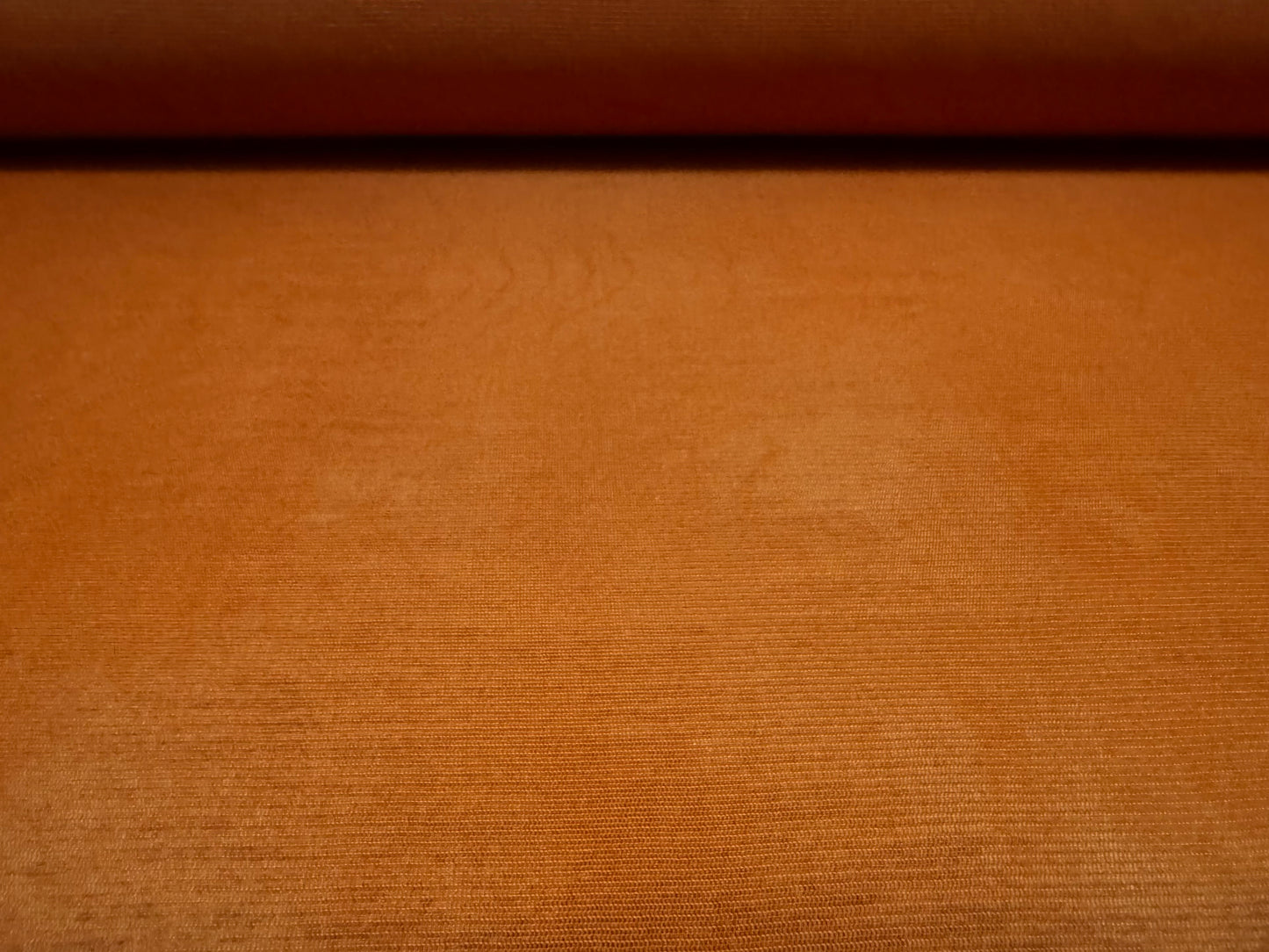 Stretch helenca mesh fabric, sheer, per metre - plain - terracotta