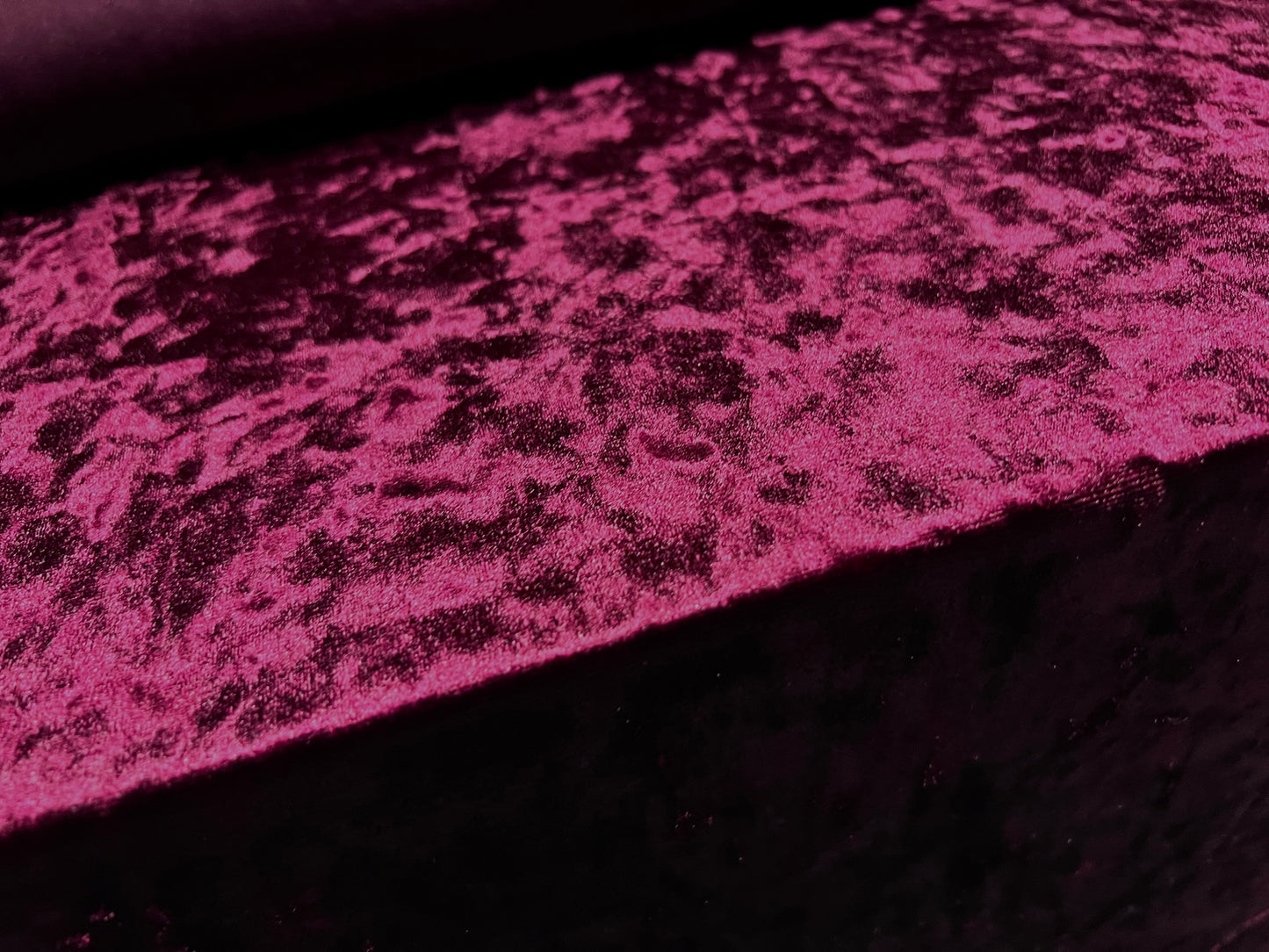 Spandex velvet velour stretch fabric, per metre - marbled - plum