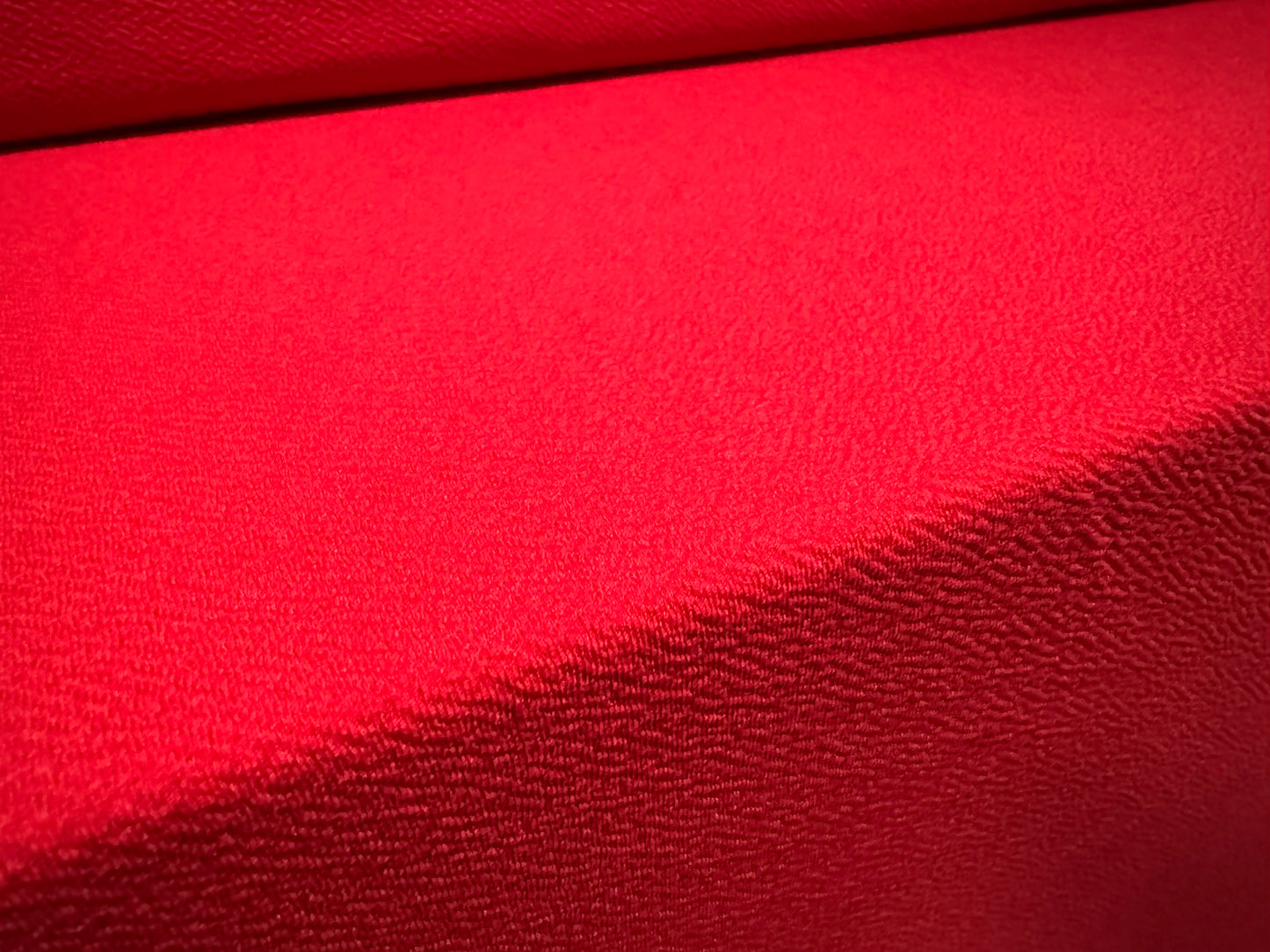 Waterfall textured scuba stretch spandex jersey, per metre - plain - bright red