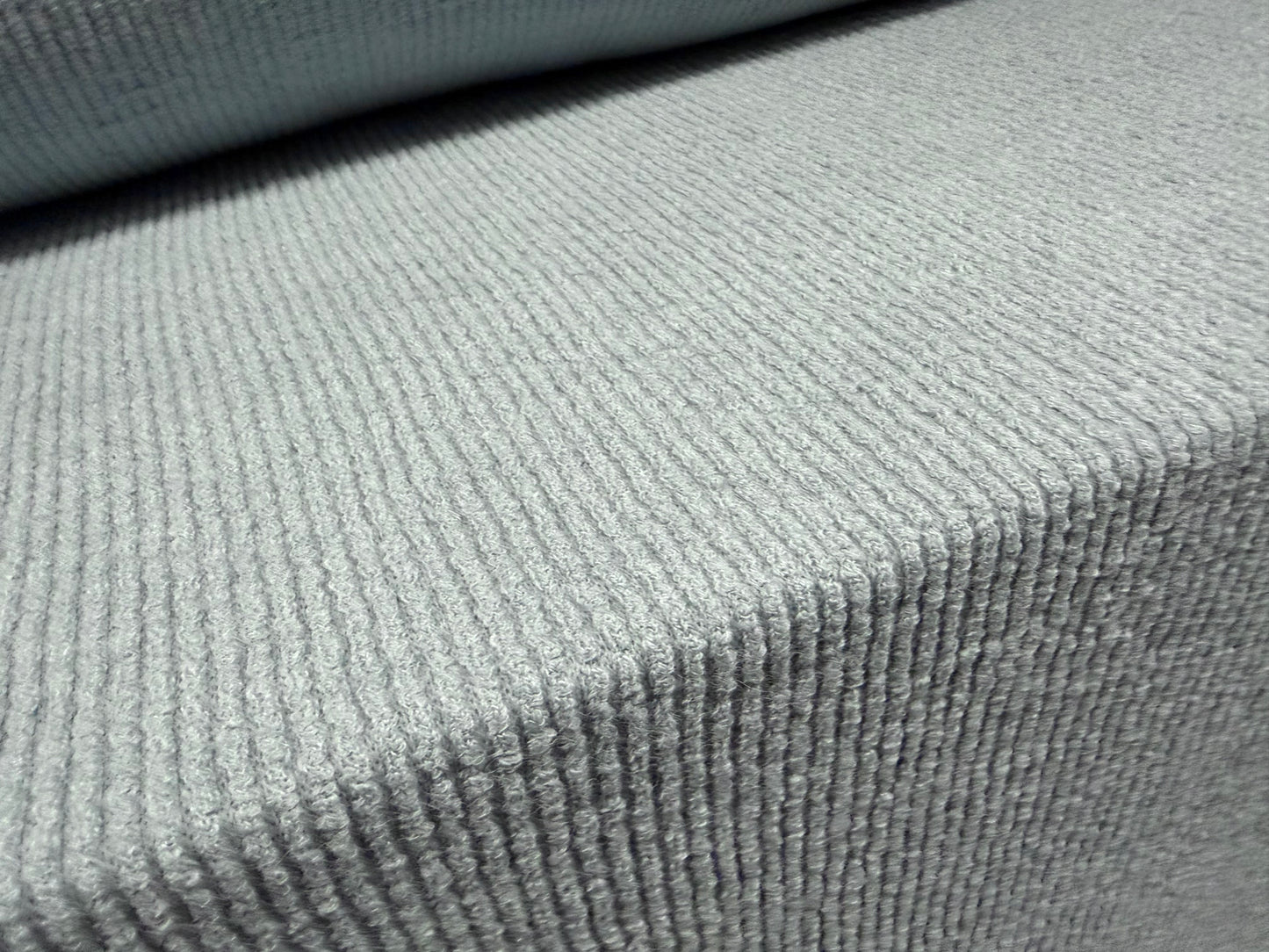 Heavyweight supersoft knitwear rib jersey fabric, per metre - solid - light blue