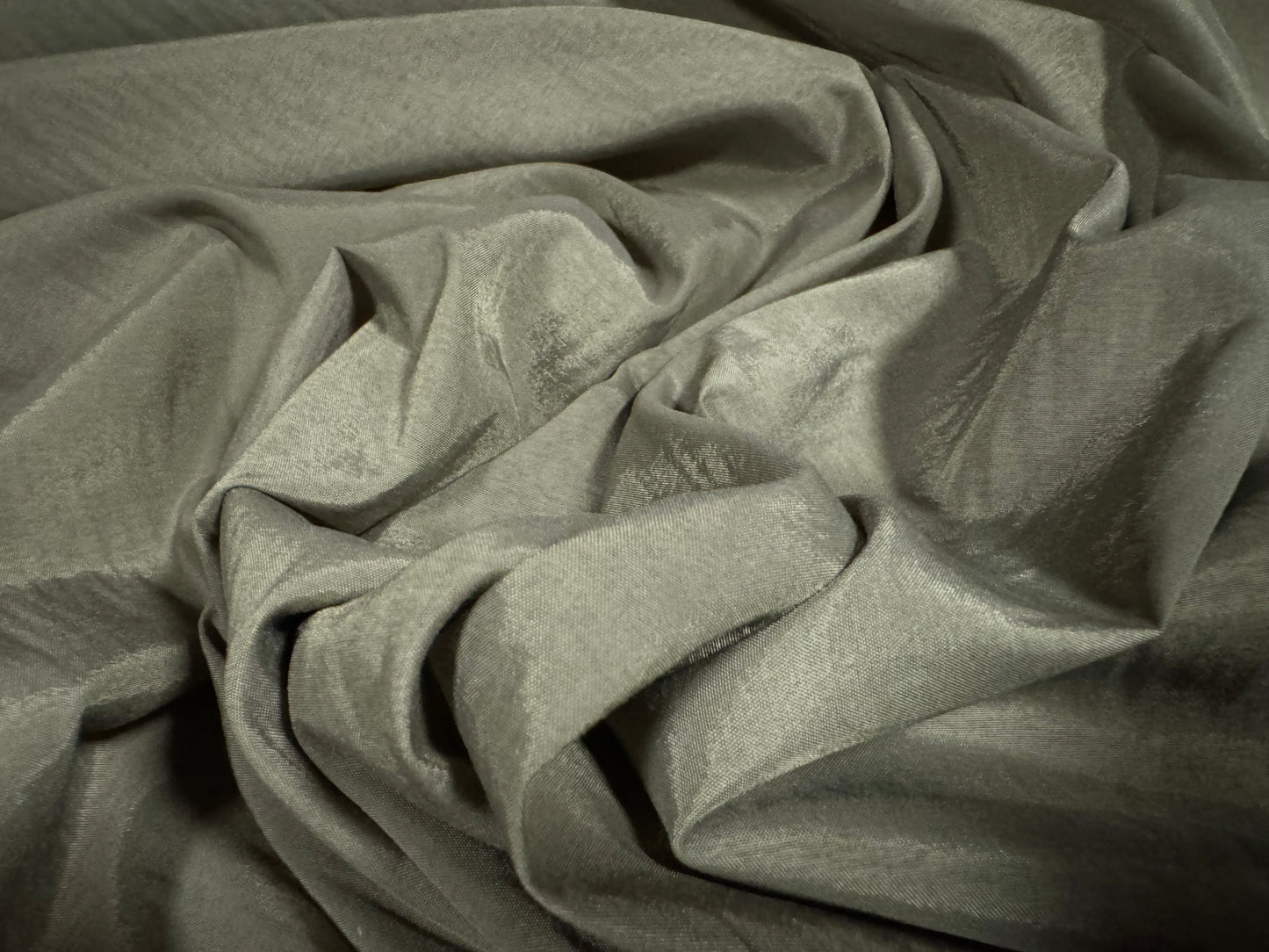 Lightweight woven nylon technical fabric, per metre - plain - dulled khaki