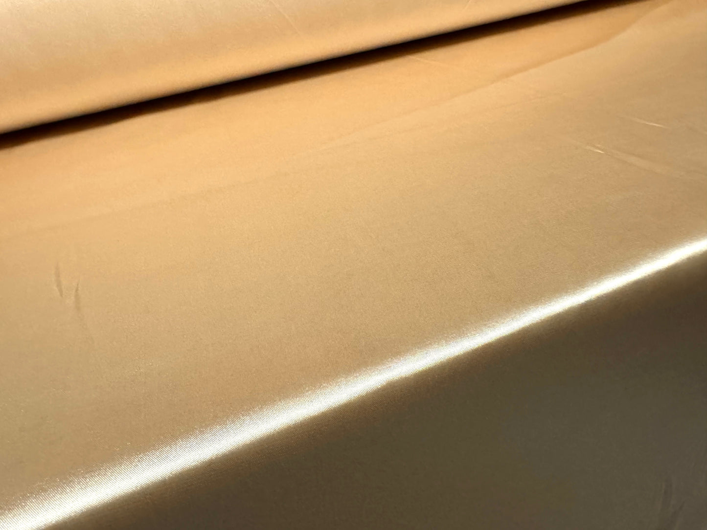 Stretch charmeuse satin dress fabric, per metre - plain - gold