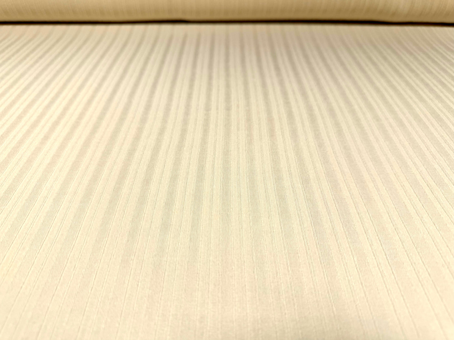 Stretch spandex tramline rib jersey fabric, per metre - plain - cream