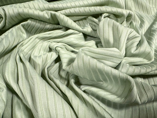 Stretch spandex rib jersey fabric, per metre - plain - spearmint