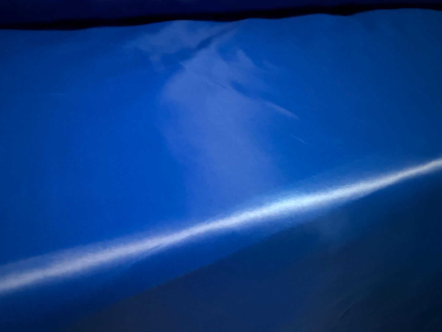 Plain weave nylon satin fabric, per metre - cobalt blue