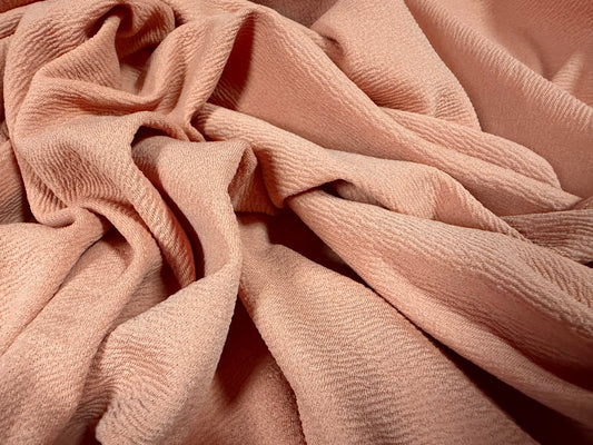 Waterfall stretch double jersey fabric, per metre - plain - salmon pink