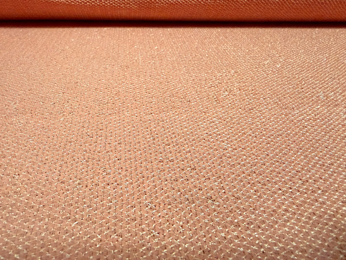 Couture sequin dress fabric, per metre - salmon
