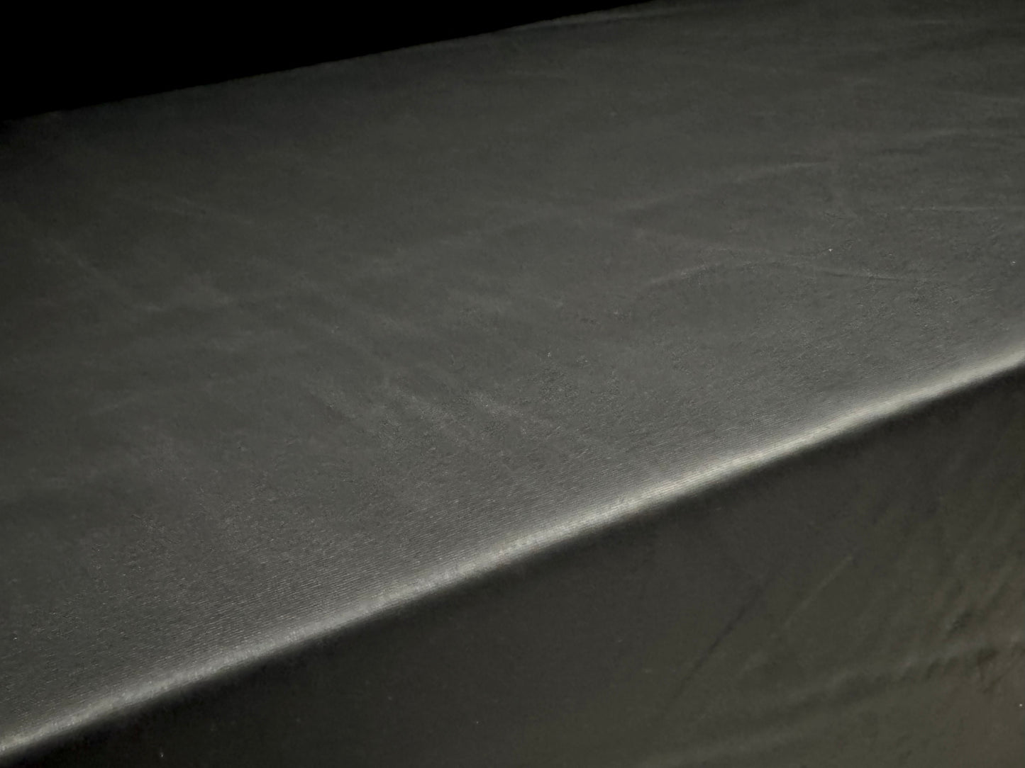 P.U. coated stretch spandex ciré wet look jersey fabric, per metre - plain - matte black