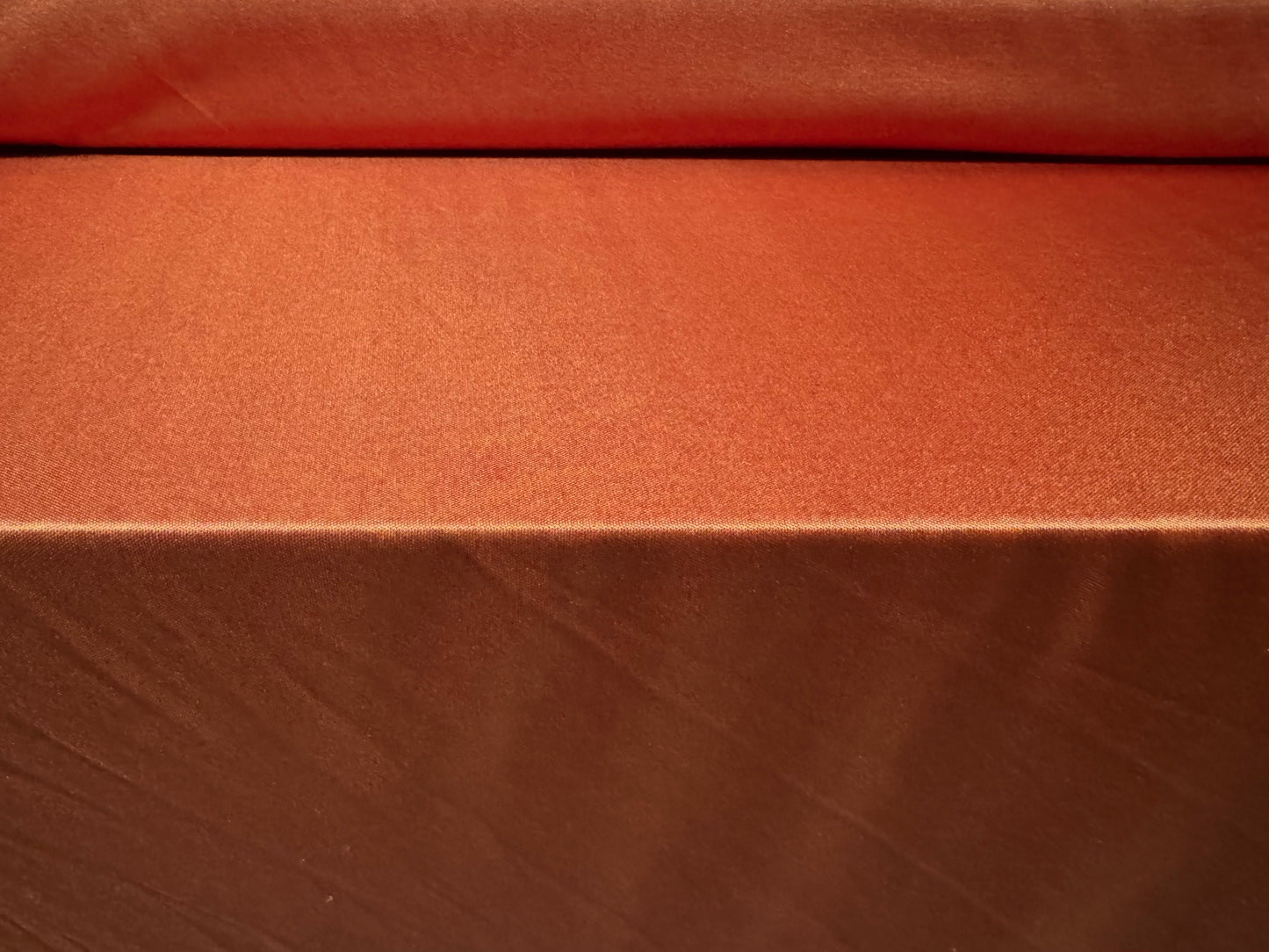 Stretch satin single jersey fabric, per metre - plain - burnt orange