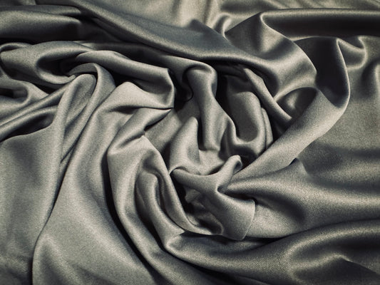 Single Jersey fashion fabric, per metre - plain - smoke grey