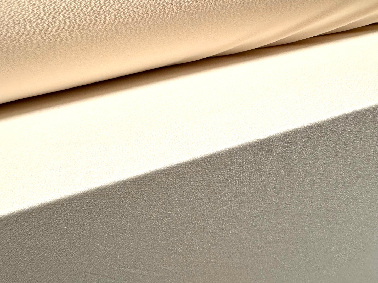 Stretch spandex crepe single jersey fabric, per metre - plain - pearl