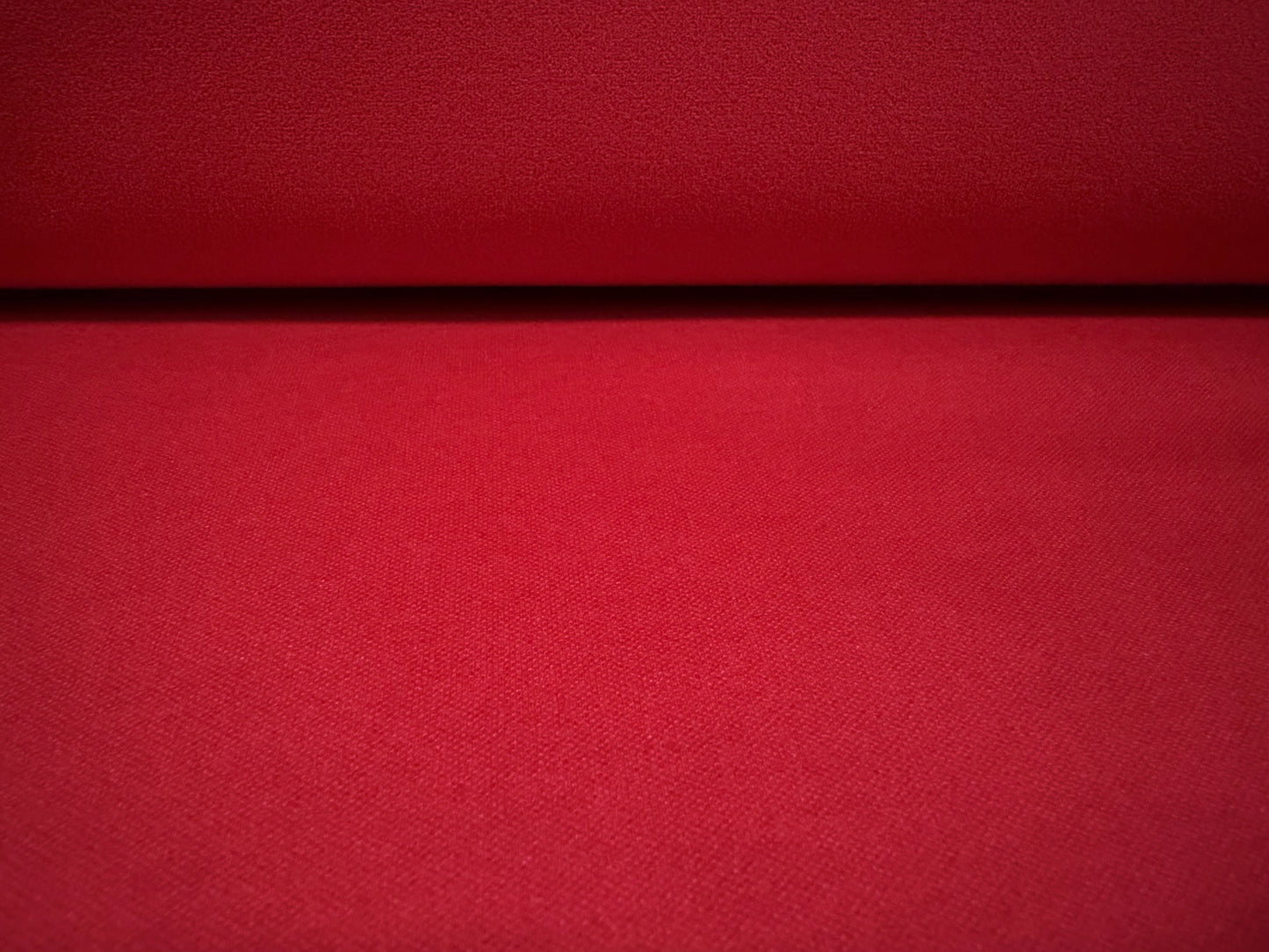 Bonded scuba crepe heavyweight dual face jersey fabric, per metre - plain - red