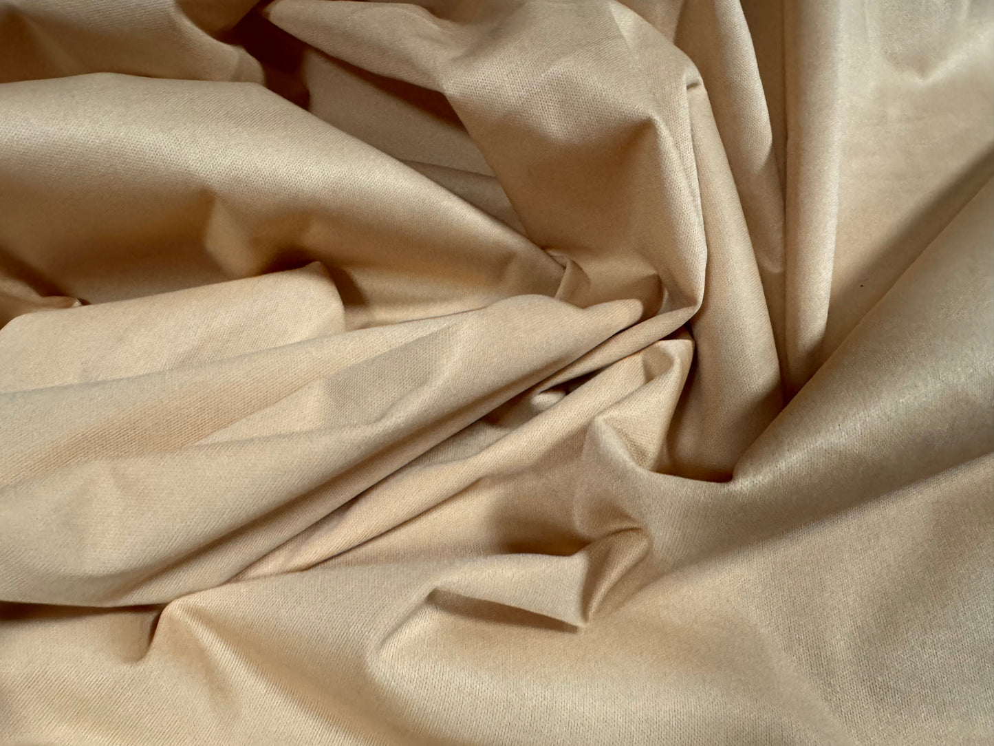 Interface bonded jersey fabric, per metre - plain - nude