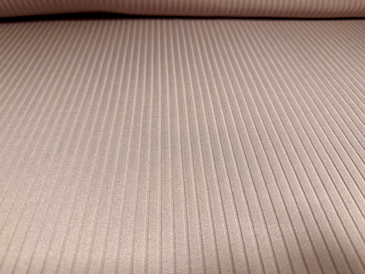 Stretch spandex rib jersey fabric, per metre - plain - light mauve