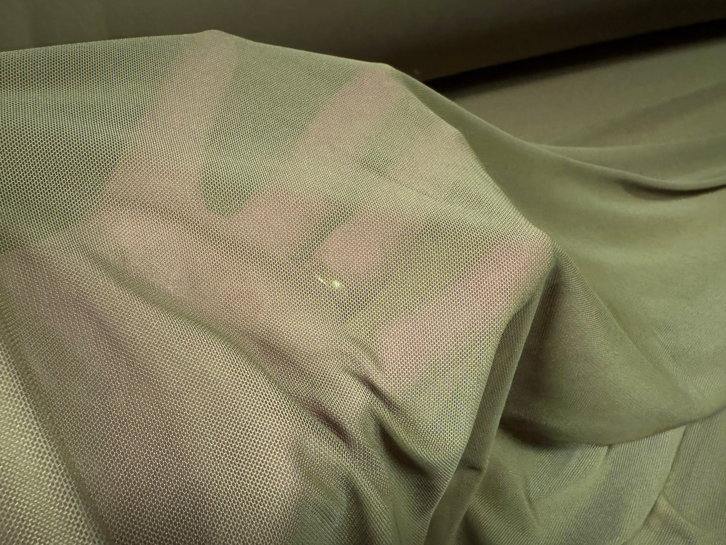 Power mesh net stretch spandex fabric, per metre - plain - khaki