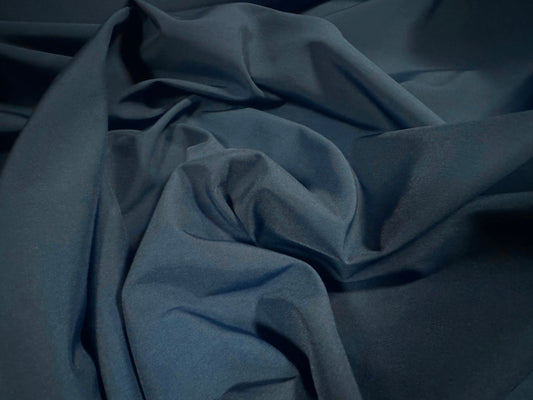 Woven nylon fabric, per metre - plain - petrol blue