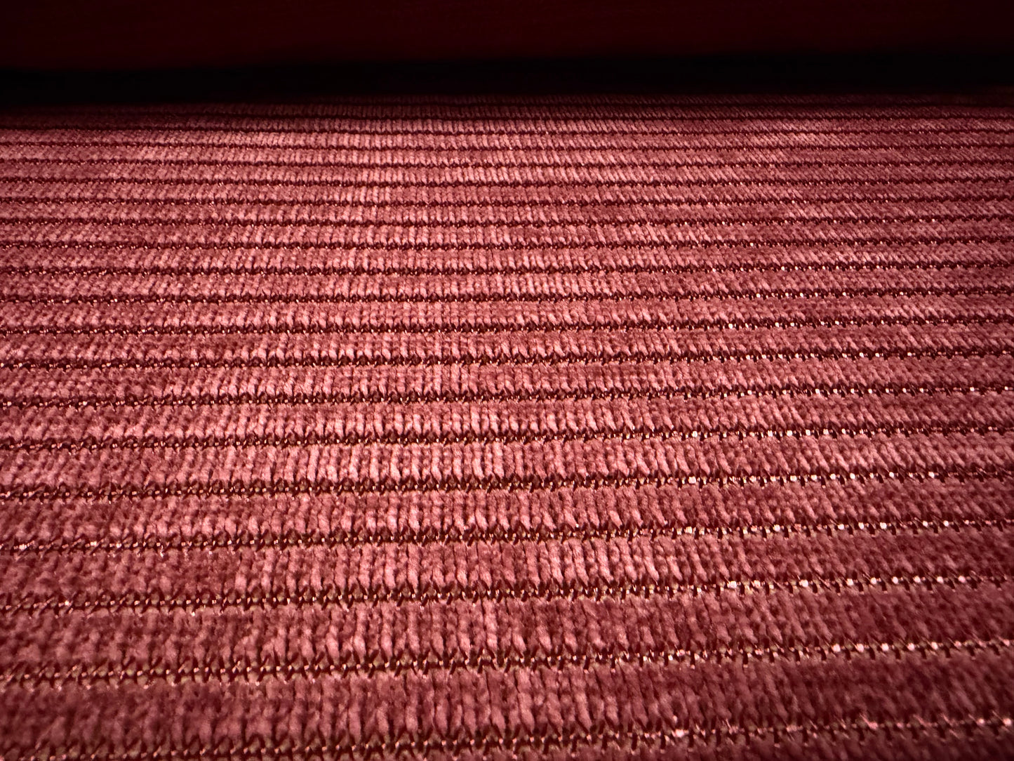 Soft velour knit fabric, per metre - stripe - rose pink