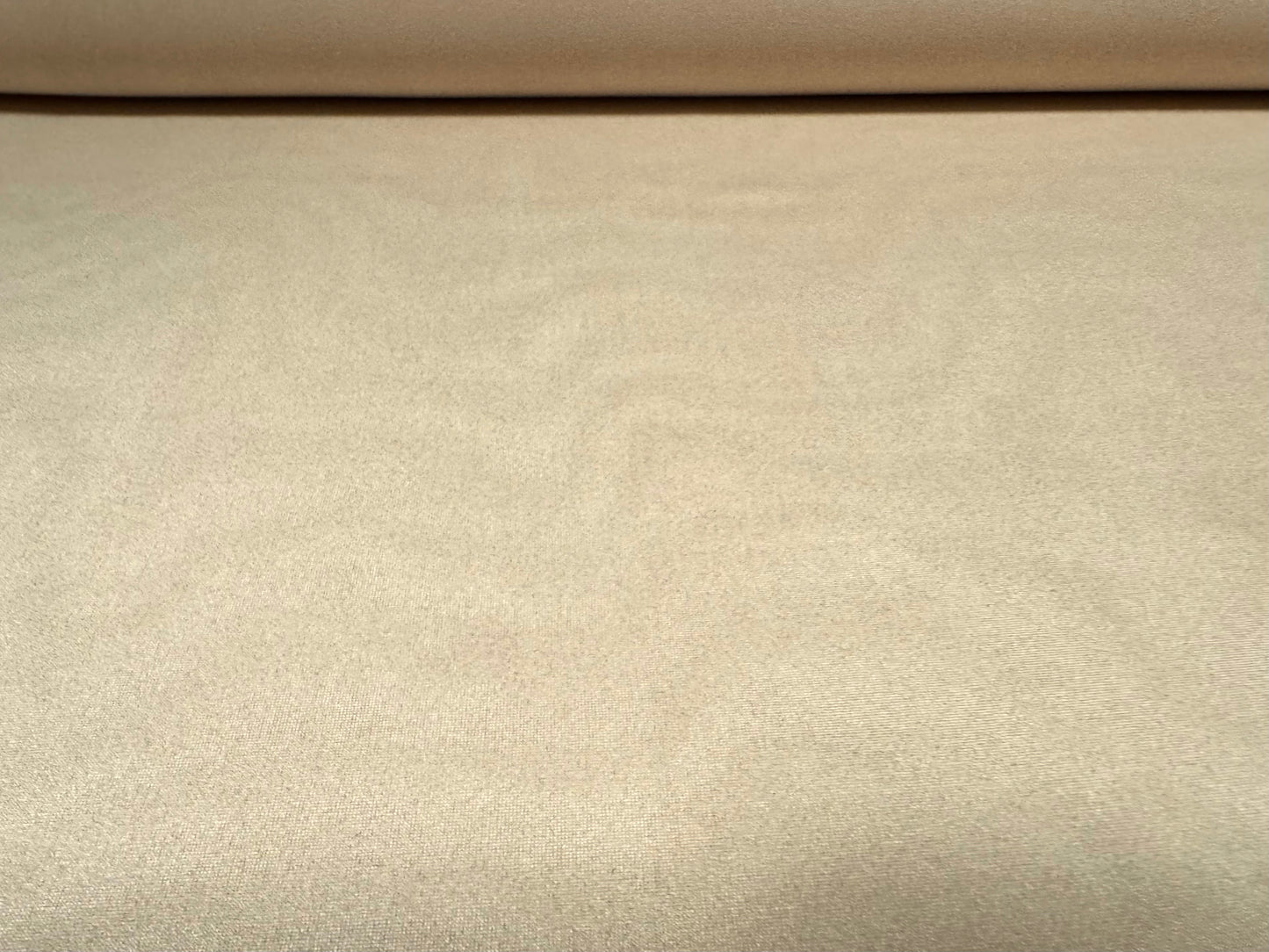 Faux suede stretch spandex jersey fabric, per metre - plain - pearl