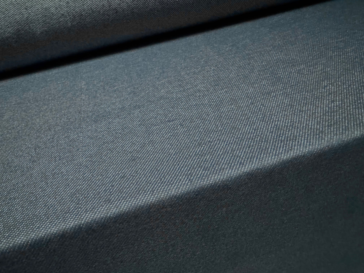 Soft stretch jersey twill fabric, per metre - plain - denim blue