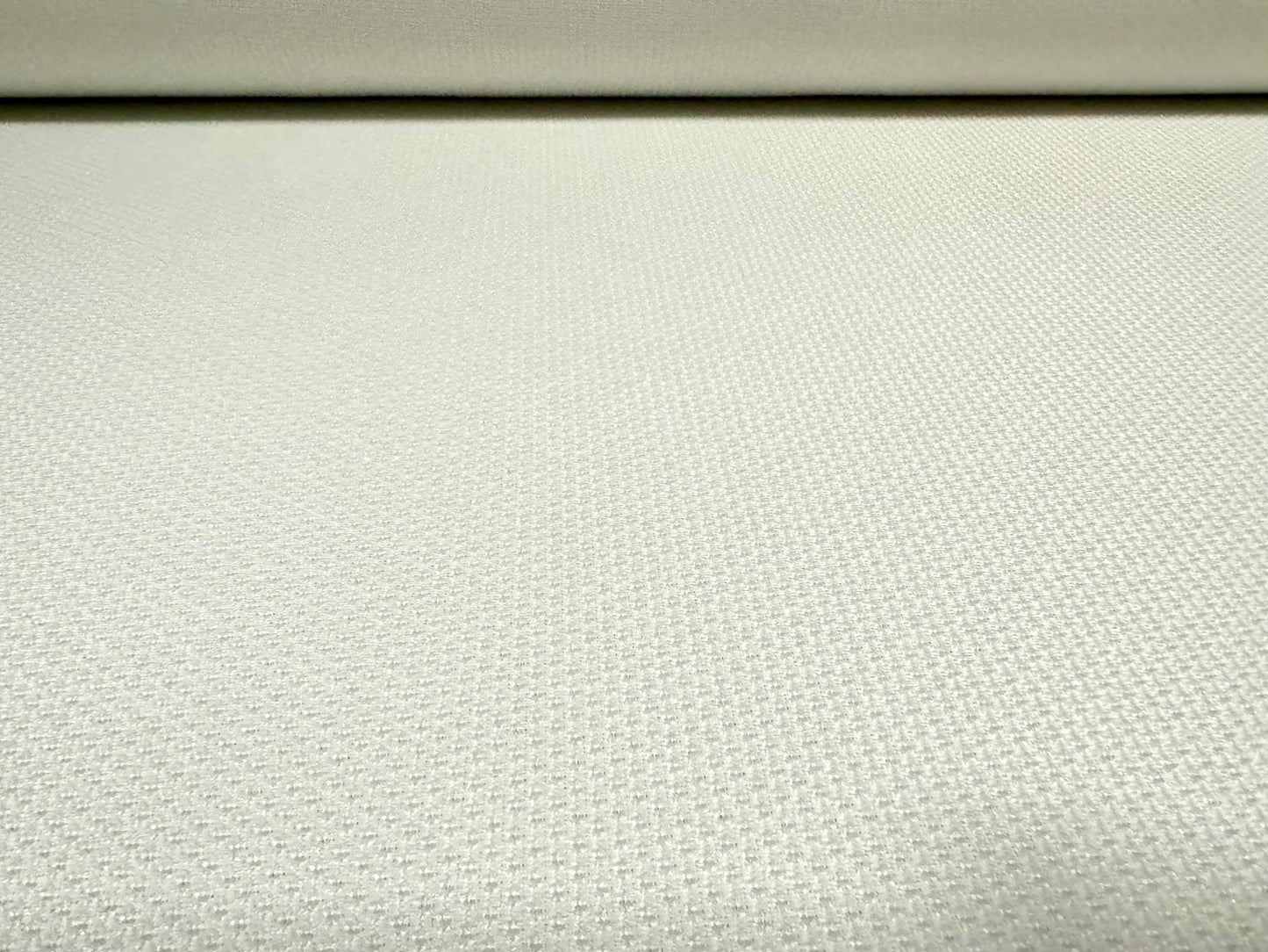 Woven jacquard fabric, per metre - plain - ivory