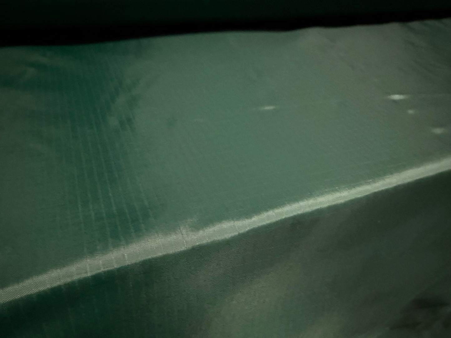 Rip stop nylon fabric, per metre - plain - bottle green