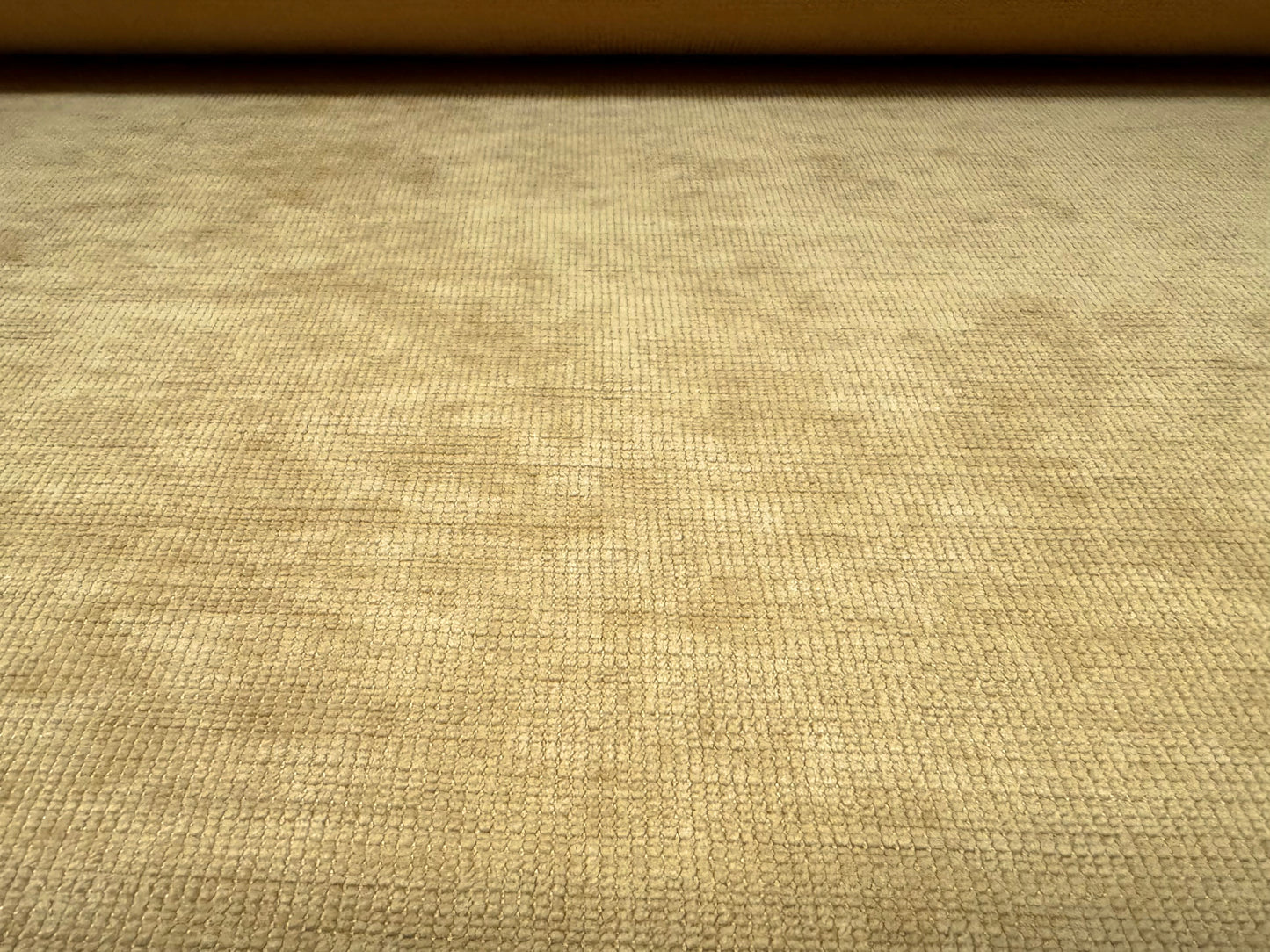 Soft chenille upholstery fabric, per metre - plain - old gold