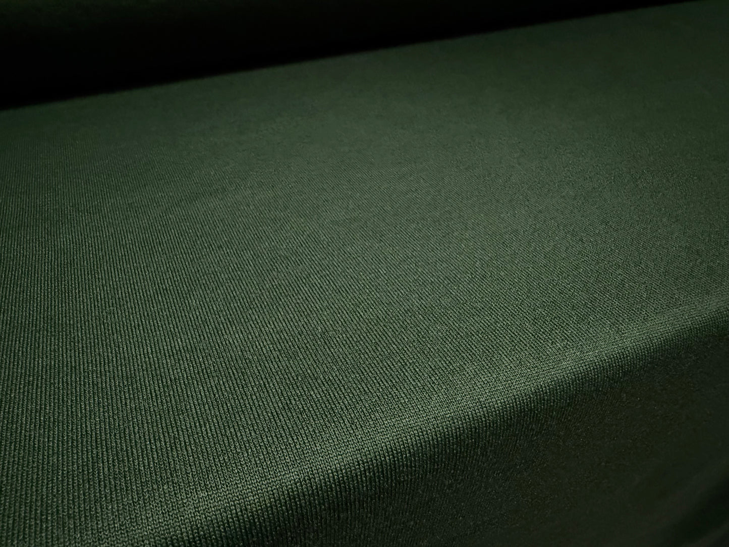 Sweatshirt fleece fabric, per metre - plain - forest green