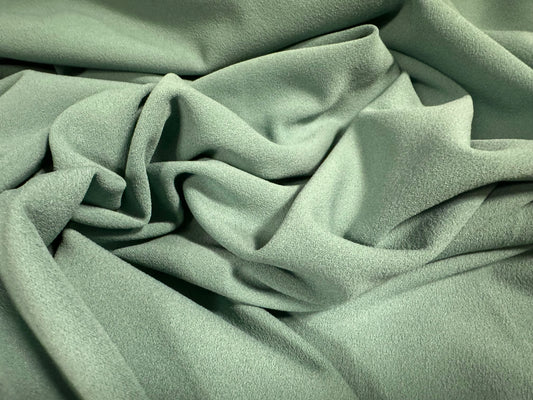 Scuba crepe stretch spandex double jersey fabric, per metre - plain - seafoam green