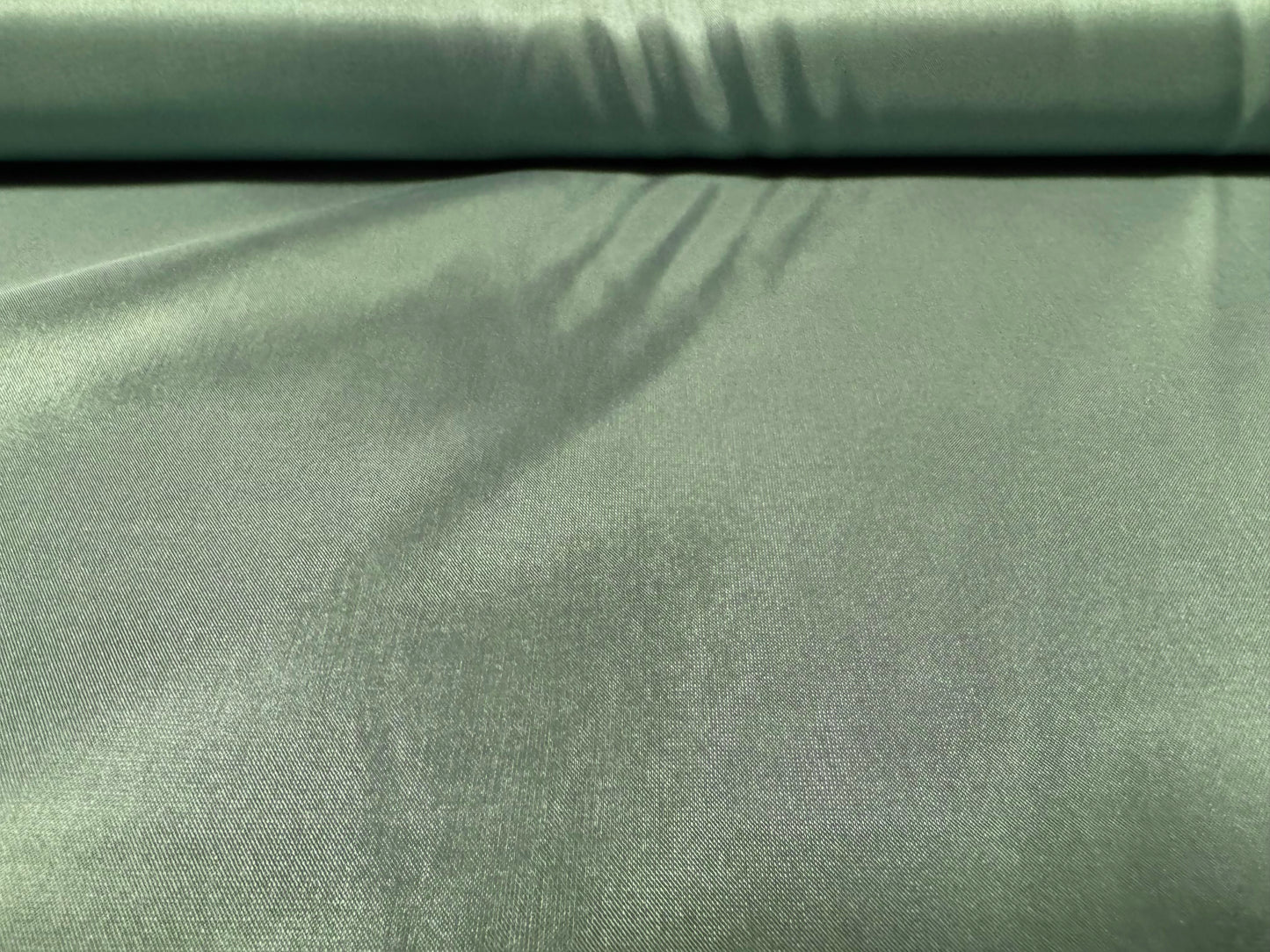 Dulled satin lightweight woven dress fabric, per metre - plain - sage