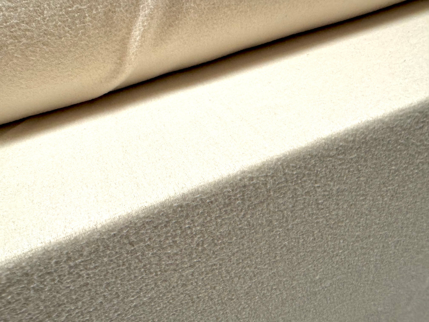 Stretch terry back fleece fabric, per metre - plain - cream