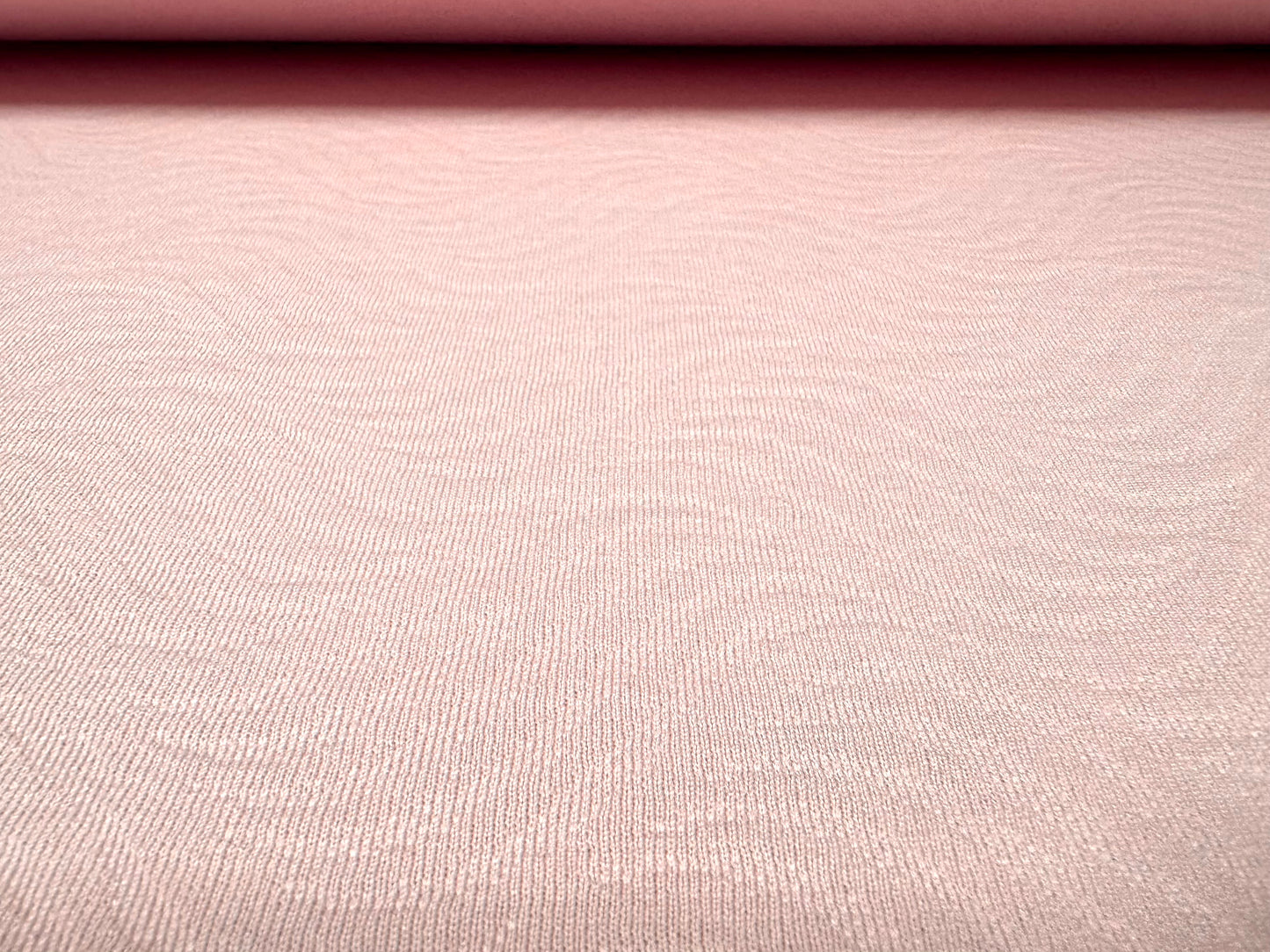 Embossed scuba stretch spandex double jersey fabric, per metre - wave design - pastel pink