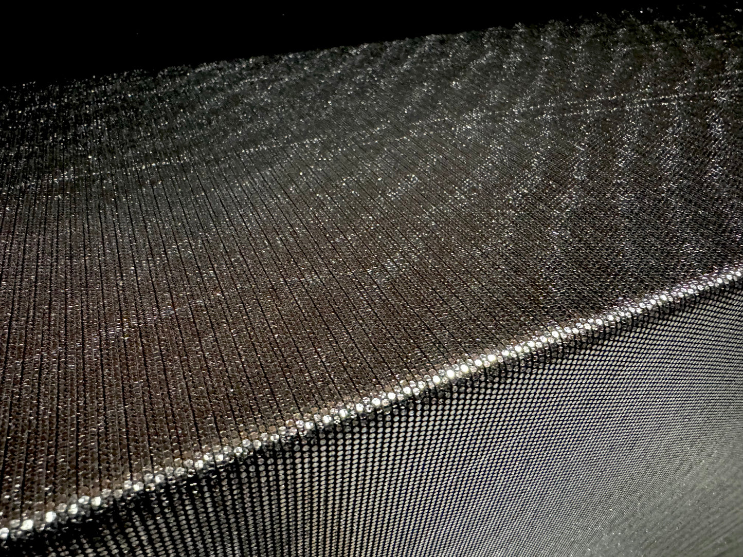 Metallic couture jersey dress fabric, per metre - plain - dark grey & silver